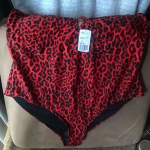 Plus Size Leopard One-Piece Swimsuit